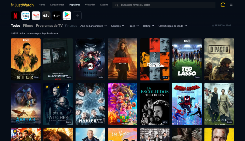 Aplicativos e ferramentas gratuitas online que você precisa conhecer! Sabe aquele filme que você quer assistir, mas não lembra onde ele estava disponível? Com o justwatch, seus problemas acabaram!