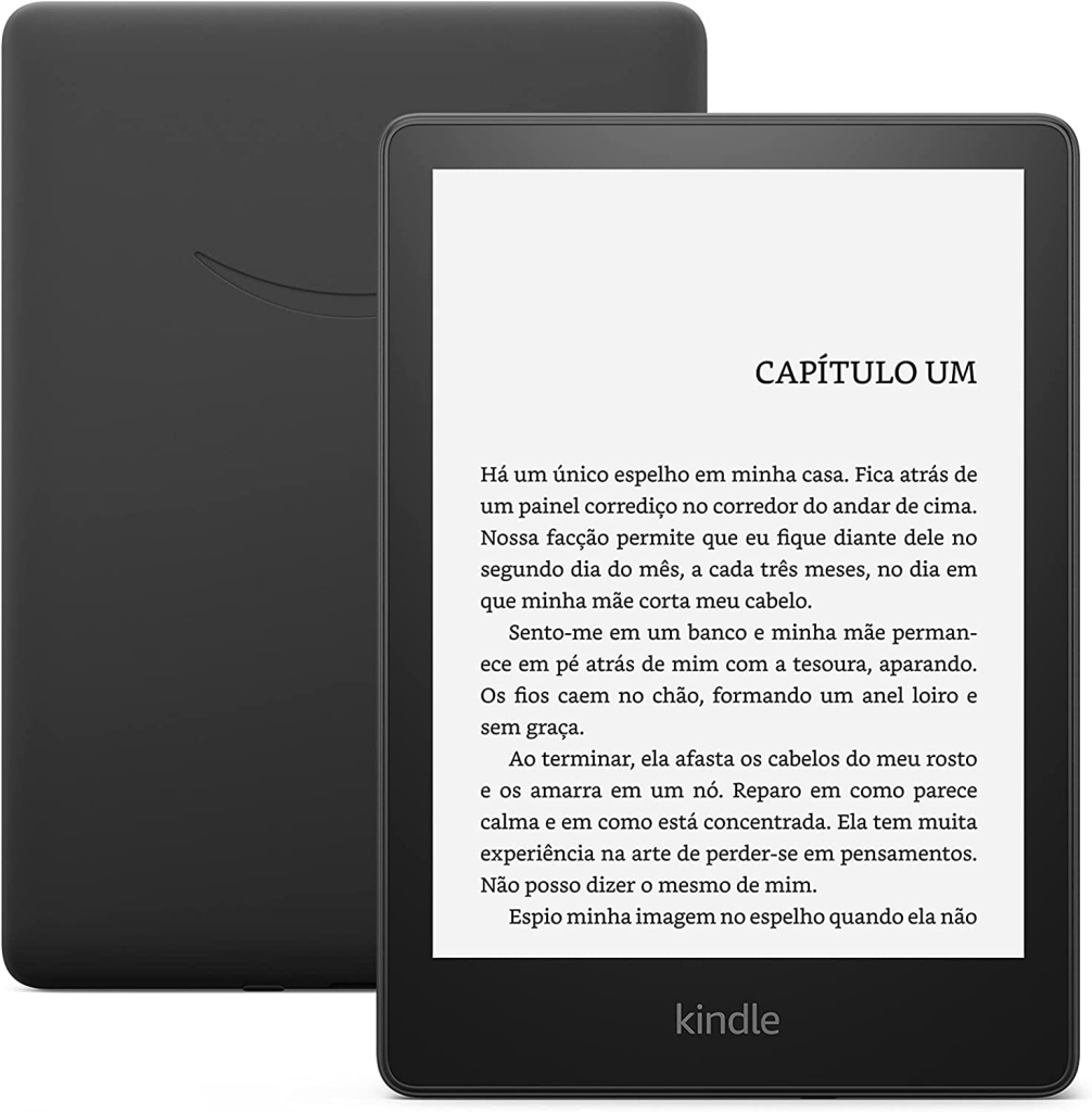 Kindle paperwhite: um leitor digital com tela iluminada de alta resolução, à prova d'água e com mais espaço de armazenamento do que o kindle. Imagem: amazon