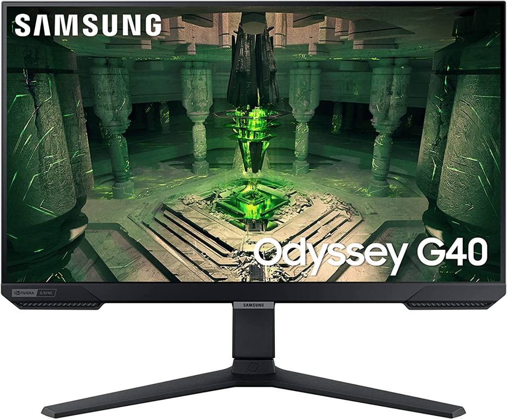 Samsung odyssey g40 27″: um monitor curvo de alta performance, ideal para jogos e entretenimento. Imagem: amazon