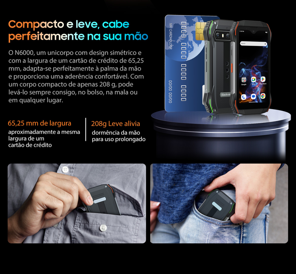 Uma combinação perfeita de tecnologia avançada e design cuidadosamente planejado. Imagem: blackview smartphone blackview n600, com 8 celular  gb de ram, por menos de r$ 1. 300!