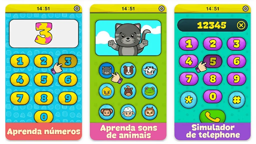 50 jogos de celular de graça para a criançada aprender e se divertir! O baby phone é o jogo perfeito para as crianças que querem brincar de telefonar sem gastar os créditos da mamãe
