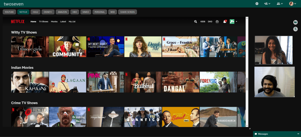 13 formas de assistir a filmes e séries em grupo Uso do twoseven para assistir filmes em grupo na netflix