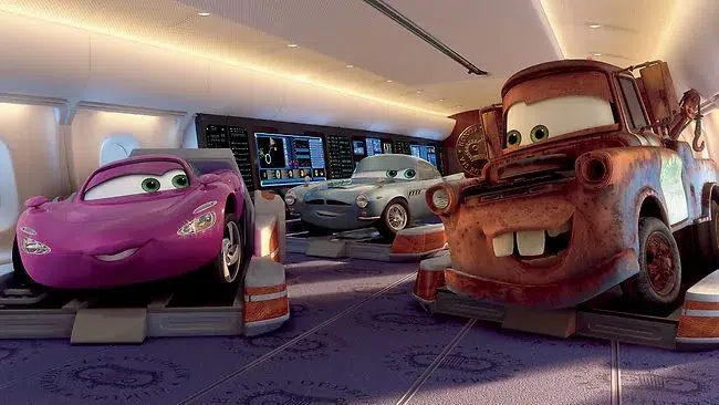 Cena de carros 2 / imagem: disney pixar