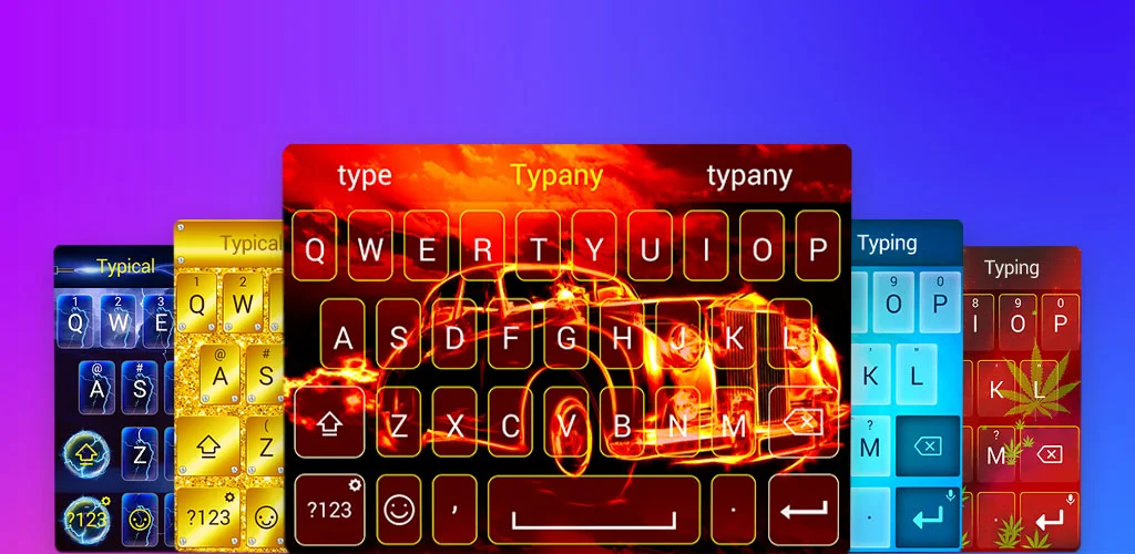 Typany keyboard , personalização de temas