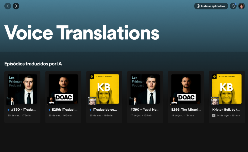 Spotify lança tradução de podcasts a partir de ia. Novidade do spotify usa tecnologia da openai para clonar vozes de criadores e traduzir seus podcasts para diversos idiomas