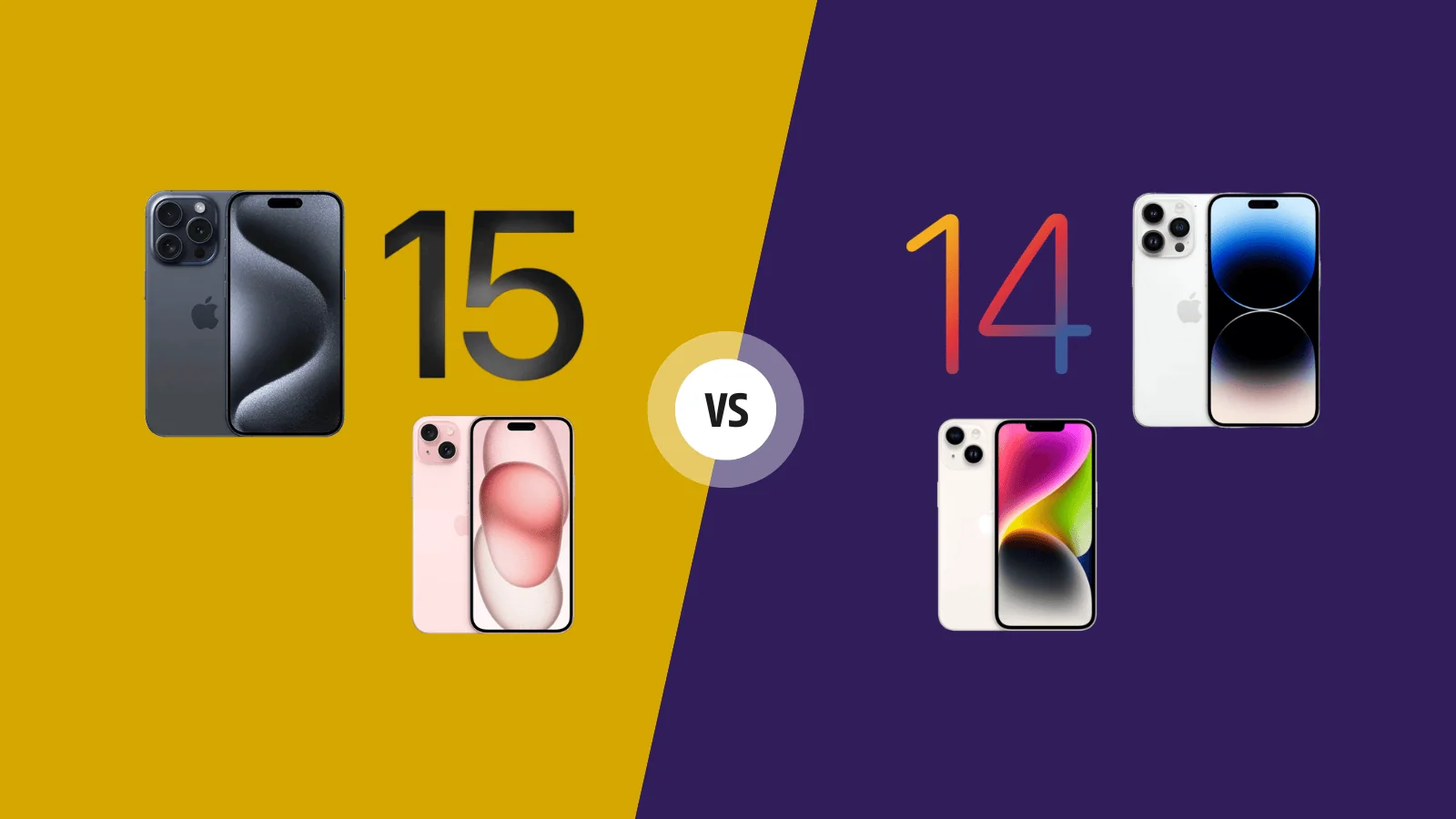Novo iphone 15 e iphone 14: comparação de câmeras, desempenho e design.