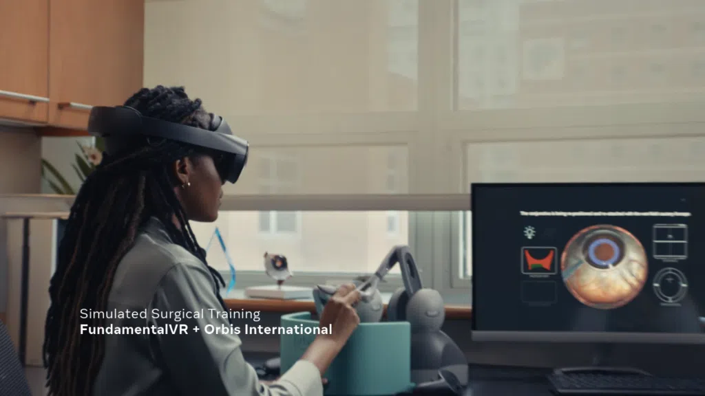 Como serão os smartphones do futuro? Veja exemplos Realidade aumentada e realidade virtual terão ainda mais presença em atividades no futuro: a fundamenta surgery é uma das empresas que investe nessas tecnologias, contando com treinamentos (imagem: meta/divulgação). T alt