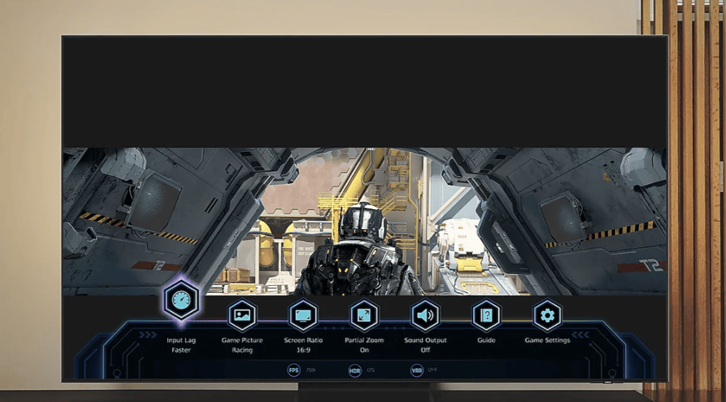 Conheça vantagens das smart tvs samsung de 2023 Tv gamer da samsung traz diversas tecnologias que ajudam na reprodução de imagens em alta qualidade (imagem: samsung/divulgação//). ;;