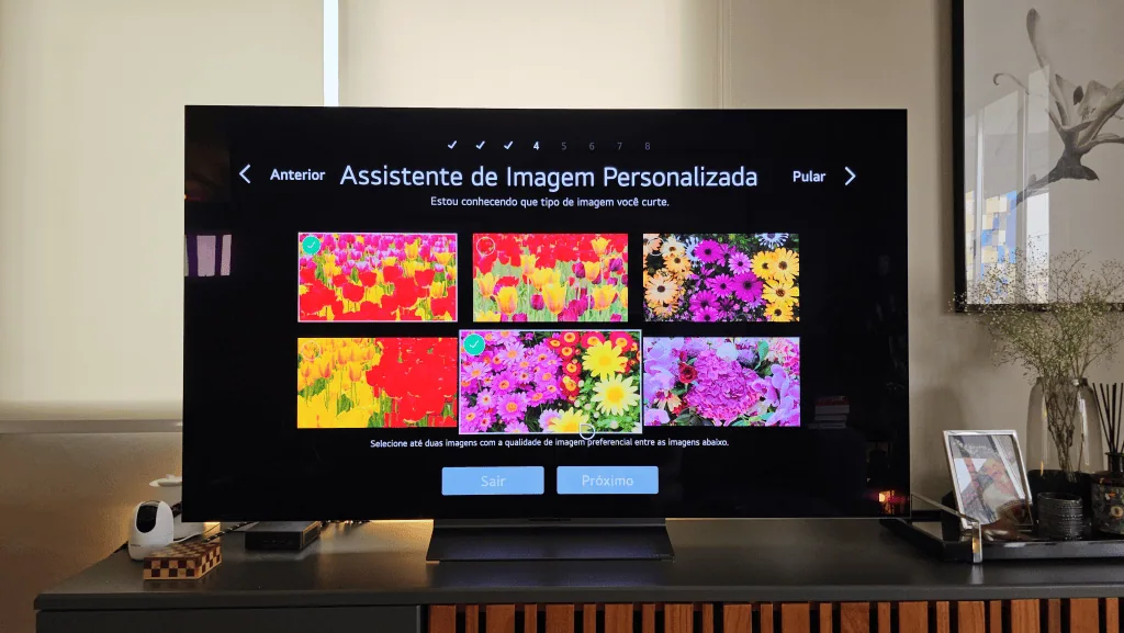 Review-comparativo: lg oled evo b3, c3 vs. G3 Ao ligar a tv pela primeira vez, ela iniciará o assistente de personalização de imagem, ótimo para você definir seu estilo