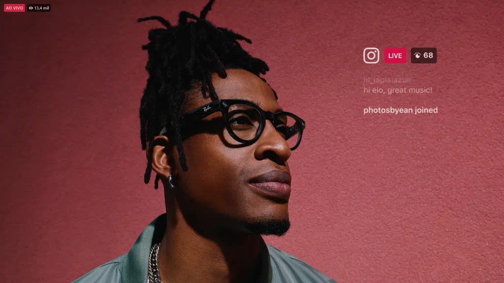 Óculos inteligente da meta e ray-ban grava vídeos em hd (e tem ai) Homem usando o óculos inteligente da meta e ray-ban