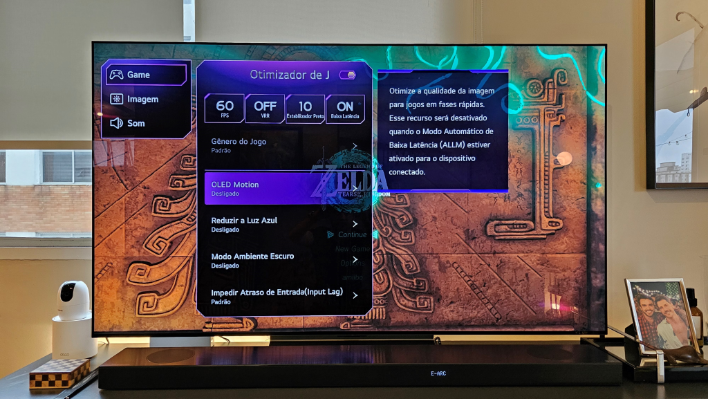 O modo otimizador de jogos é uma configuração extra dessas tvs, feita para tunar o game no detalhe.
