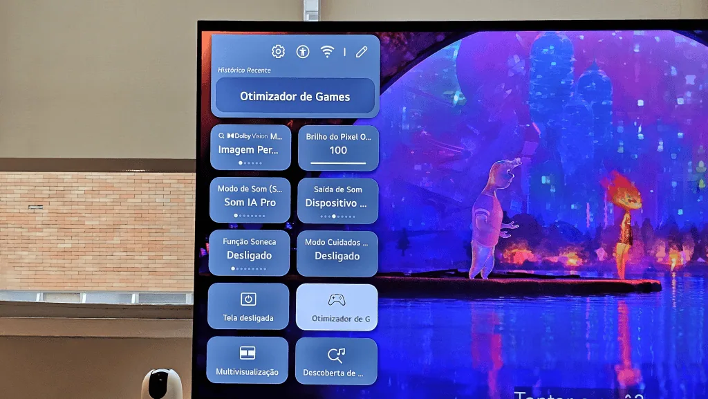 Review-comparativo: lg oled evo b3, c3 vs. G3 O menu principal ficou mais otimizado e mostra melhor como sua tv está configurada.