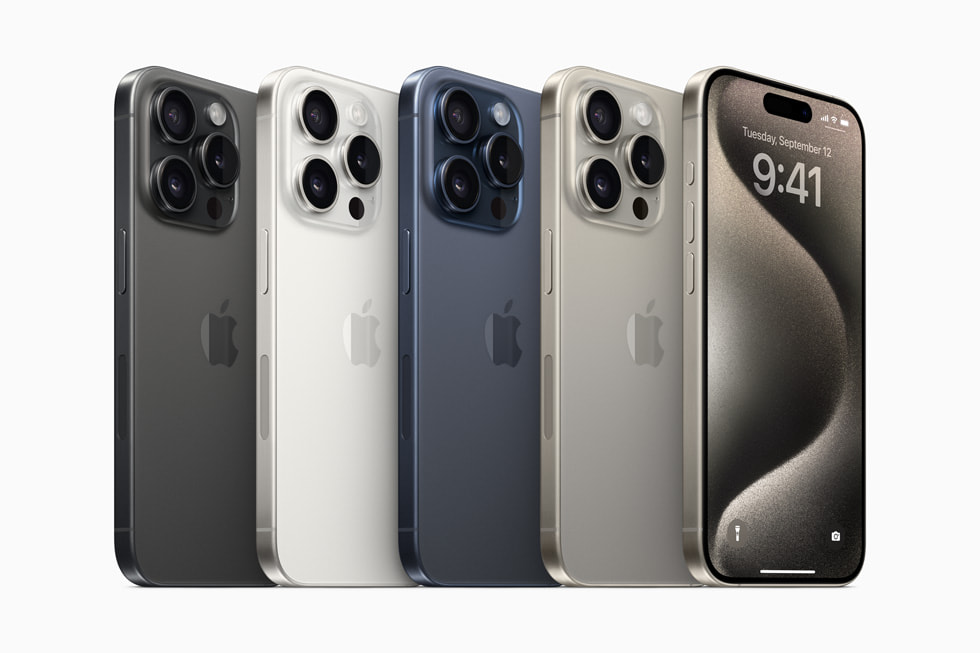 Modelos do iphone 15 pro e pro max. Imagem: apple