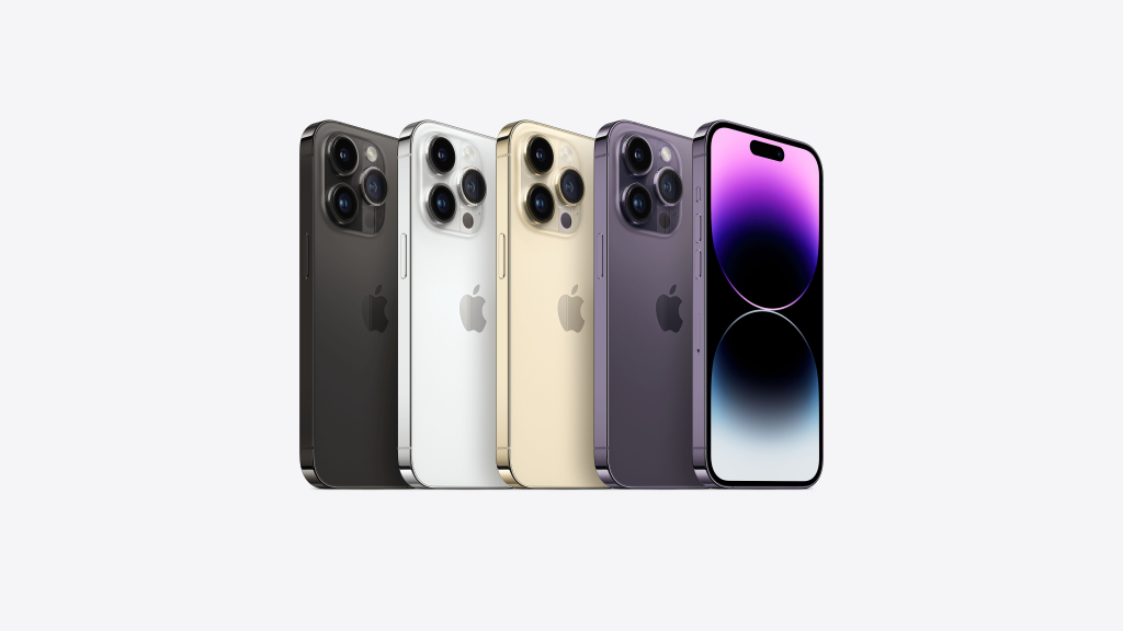 Modelos do iphone 14 pro e pro max. Imagem: apple