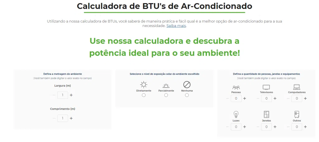 Melhor ar-condicionado em 2023: 10 modelos para fugir do calor A calculadora de btu te ajuda a ter uma ideia de qual aparelho é o melhor para você. Imagem: lucas gomes, smt