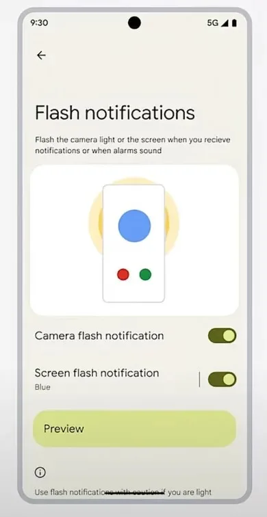 Os flashes de notificação visuais oferecem uma solução acessível para alertas importantes, tornando-os mais perceptíveis.