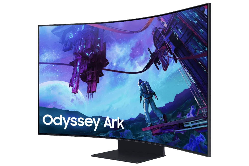 Odyssey ark 2nd gen, neo g9 e the freestyle 2nd gen são lançados na bgs Monitor odyssey ark 2nd gen em fundo branco