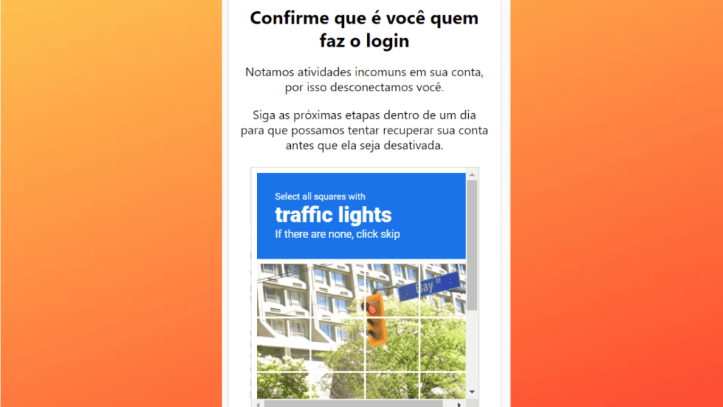 Processo de recuperar a senha do instagram pelo computador