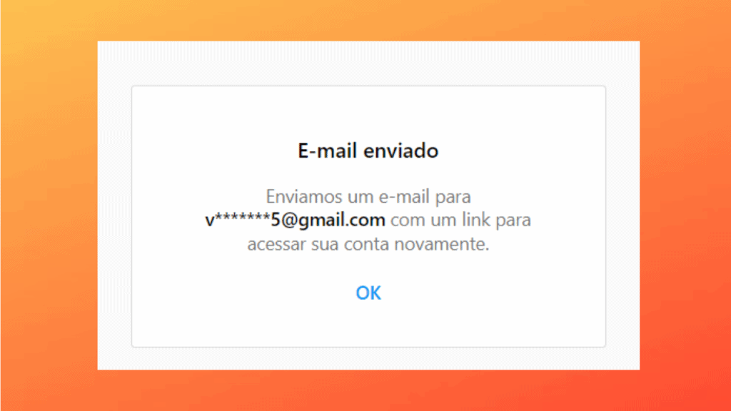 Processo de recuperar a senha do instagram pelo computador