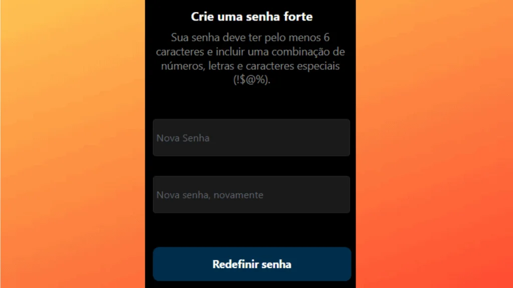 Como mudar ou recuperar a senha do instagram pelo pc ou celular Tela de troca de senha do instagram