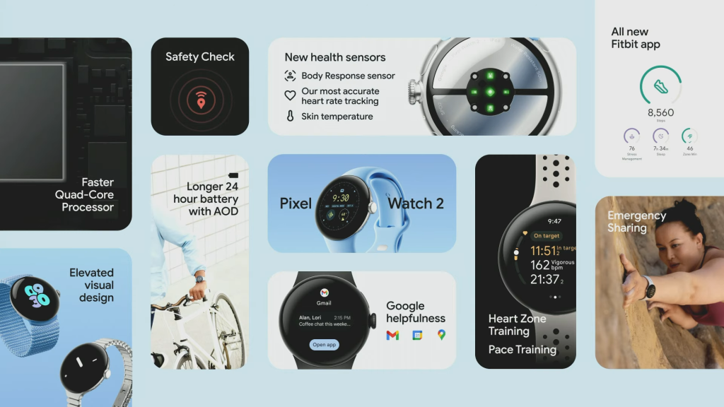 Google anuncia pixel watch 2 e atualização para o pixel buds pro. Novos produtos do google acompanham o lançamento do celular pixel 8 e do android 14