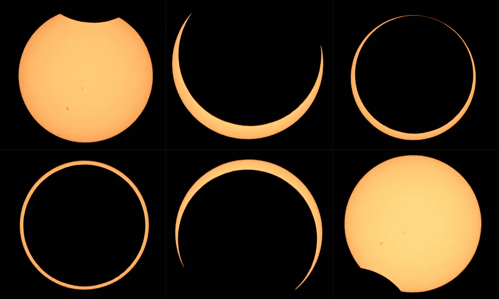Best photos of the annular eclipse | trio Other phases of the eclipse that could be observed in different parts of the world. Image: the guardian
