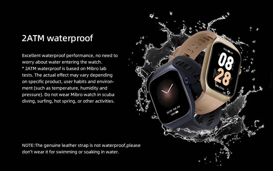 Relógios inteligentes mibro gs pro e o mibro t2 são lançados por menos de r$ 490 Resistência à água é um recurso ideal para um relógio inteligente. Imagem: mibro