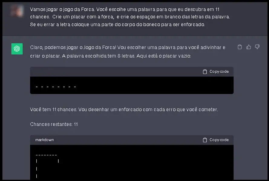 Palavra de 8 letras para adivinhar no jogo forca no showmetech.