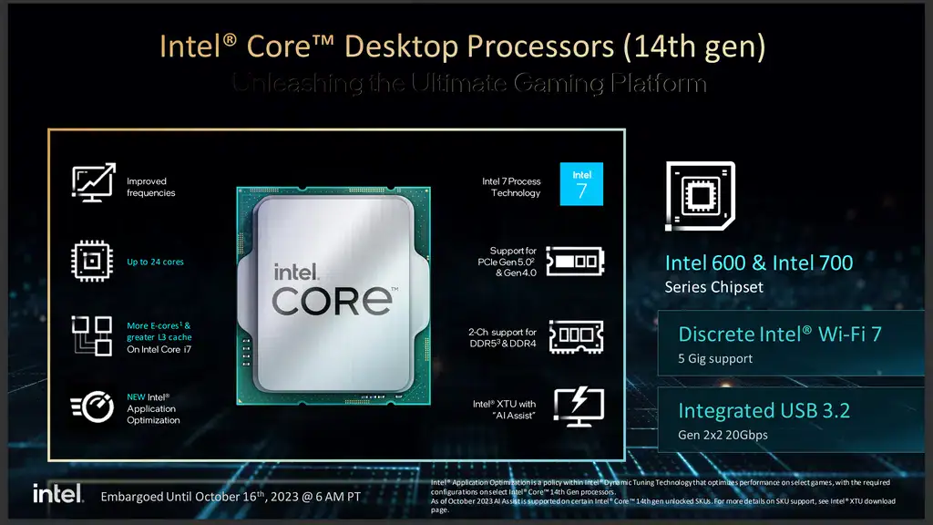 Intel lança 14ª geração de processadores raptor lake refresh, com velocidade de até 6,0 ghz Detalhes do processadores da 14ª geração raptor refresh lake da intel