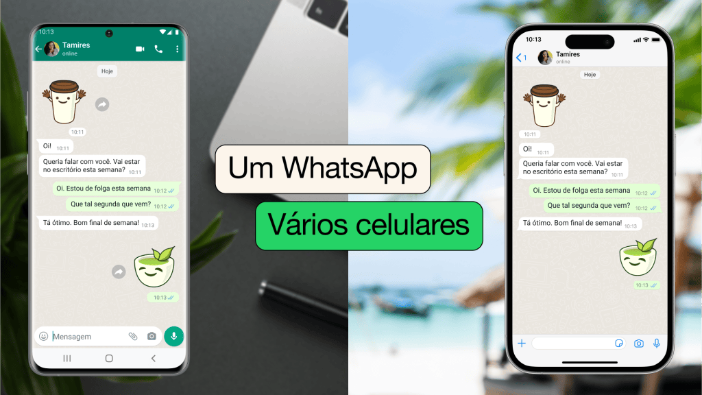 Como usar a mesma conta do whatsapp em dois celulares Exemplo do modo companion do whatsapp
