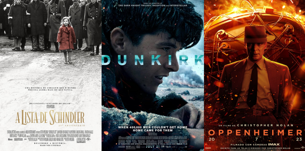 A lista de schindler, dunkirk e oppenheimer são apenas alguns dos melhores filmes que recriaram eventos históricos