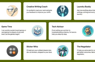 Специалист в сфере технологий с иконкой в ​​виде ручки и шестеренки.