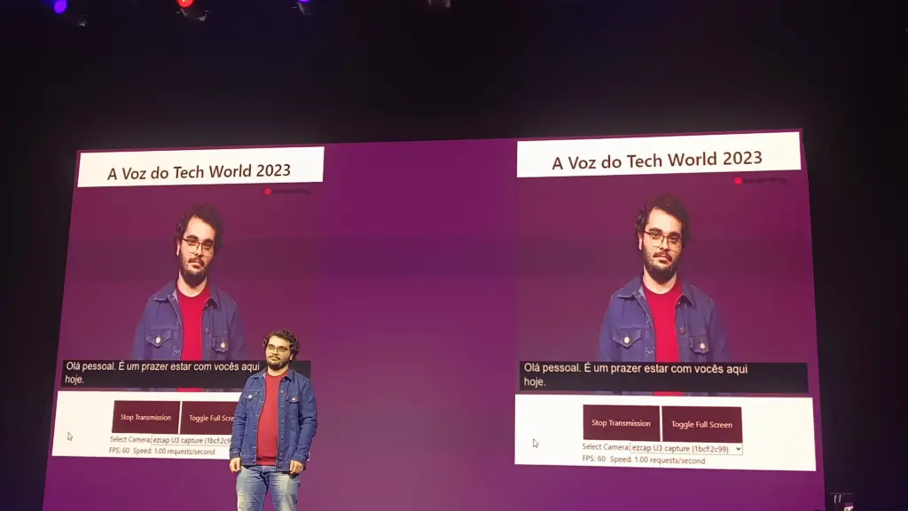 Lenovo apresenta solução de tradução de libras via ai Lenovo tech world brasil 2023 apresentando tradução de libras via ai