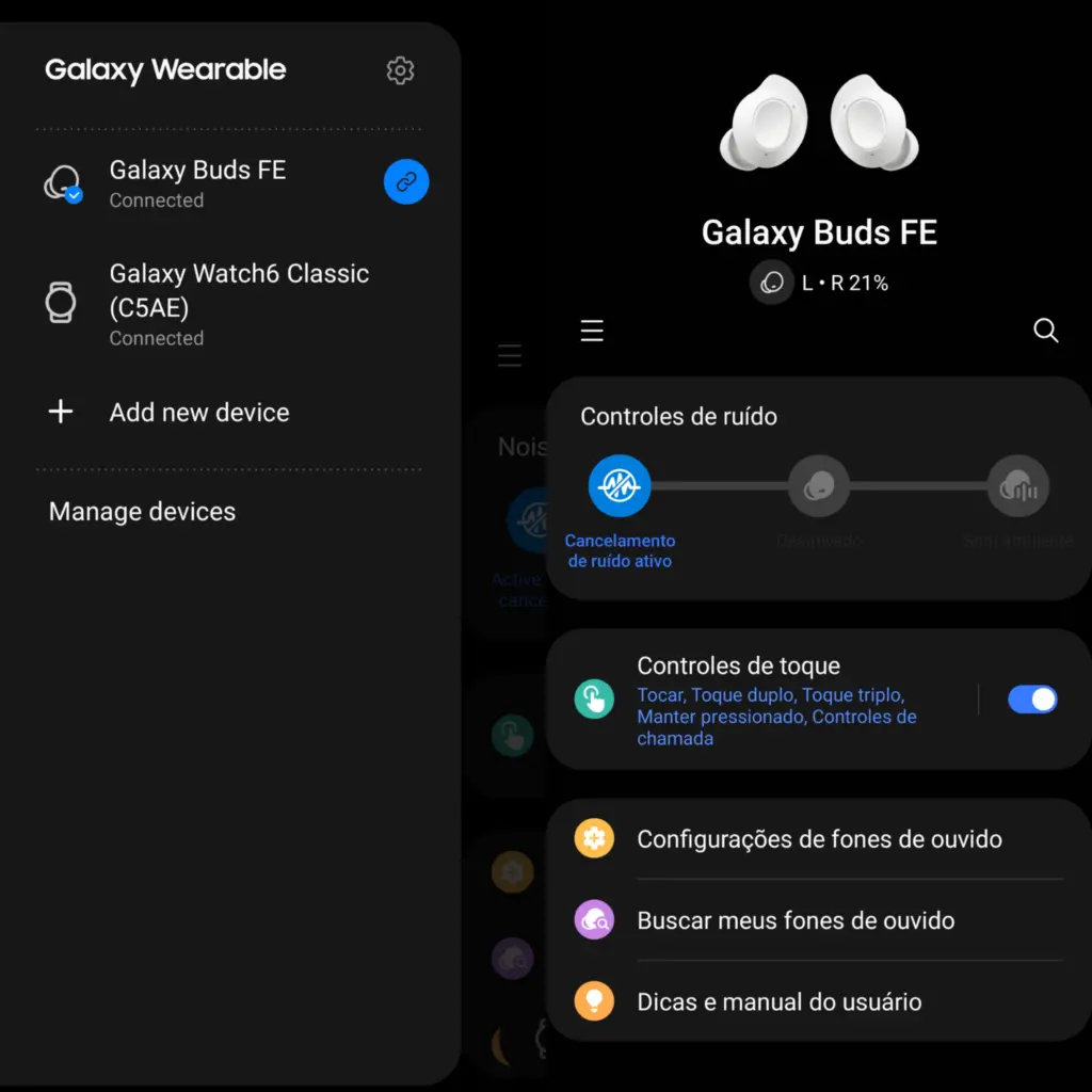 Review: galaxy buds fe entrega bom som e boa bateria por menos de r$ 600 Aplicativo galaxy wear da samsung