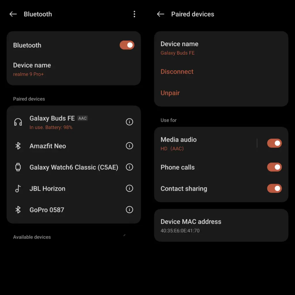 Review: galaxy buds fe entrega bom som e boa bateria por menos de r$ 600 Galaxy buds fe conectado a um smartphone android da realme