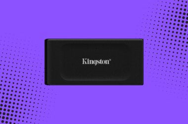 Ssd externo xs1000 em fundo roxo