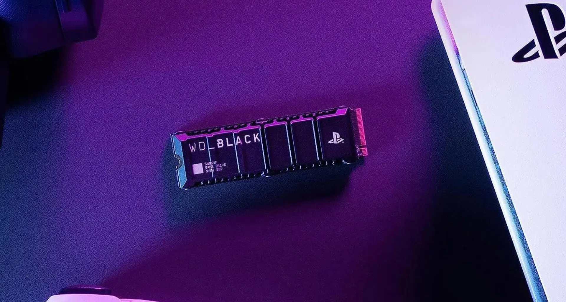 Memória ssd playstation 5 wd_black com design compacto e alta performance.