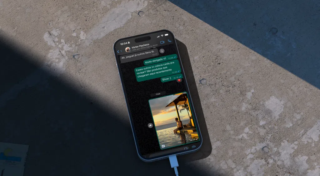 Como enviar fotos em alta qualidade pelo whatsapp Exemplo para enviar fotos em alta qualidade no whatsapp