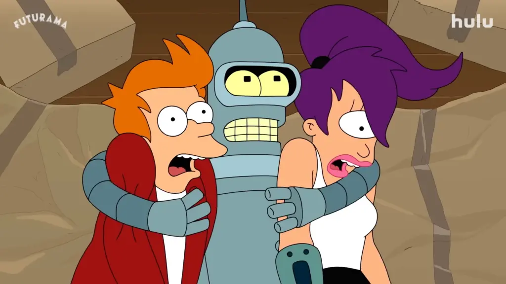 有史以来最好的100个系列 角色 fry、bender 和 leela