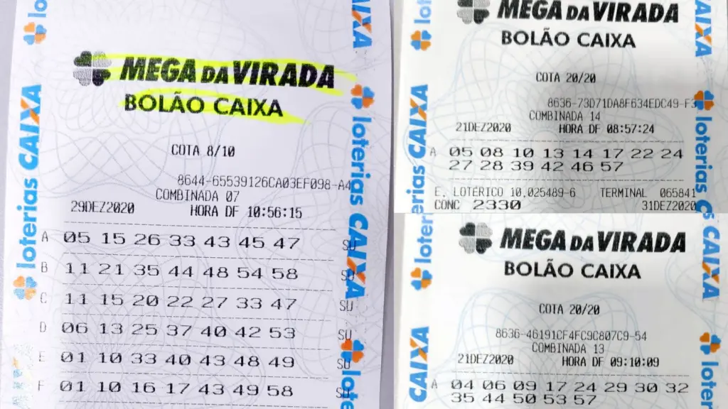 Como fazer bolão da mega-sena e mega da virada Imagem do volante da mega sena para ensinar como fazer bolão