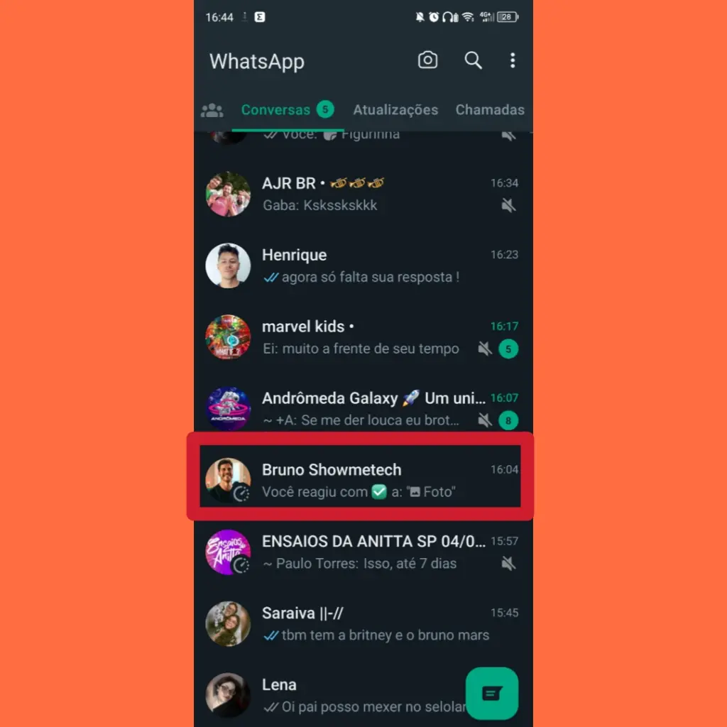 Como enviar fotos em alta qualidade pelo whatsapp Passo inicial para enviar fotos em alta qualidade no whatsapp para android