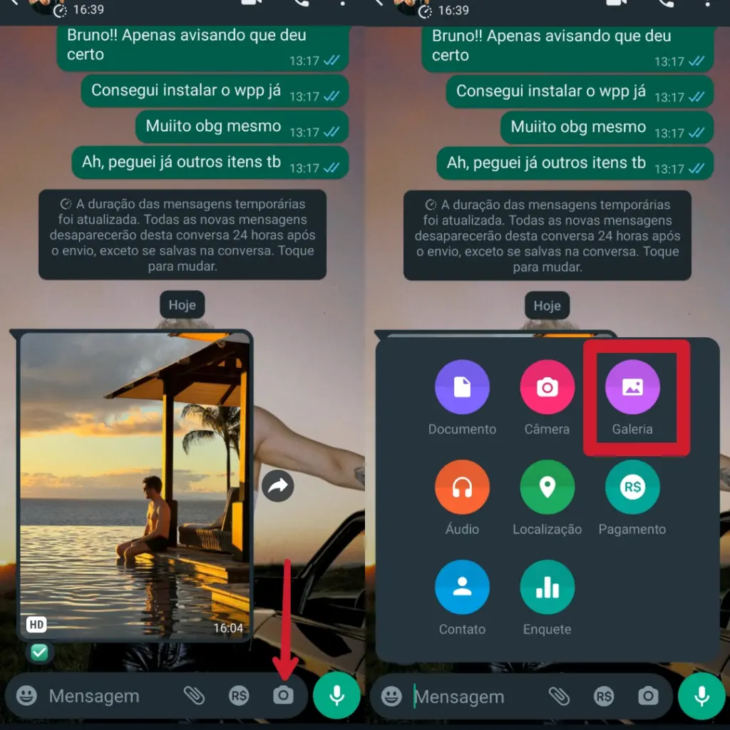 Como enviar fotos em alta qualidade pelo whatsapp Passo inicial para enviar fotos em alta qualidade no whatsapp para android