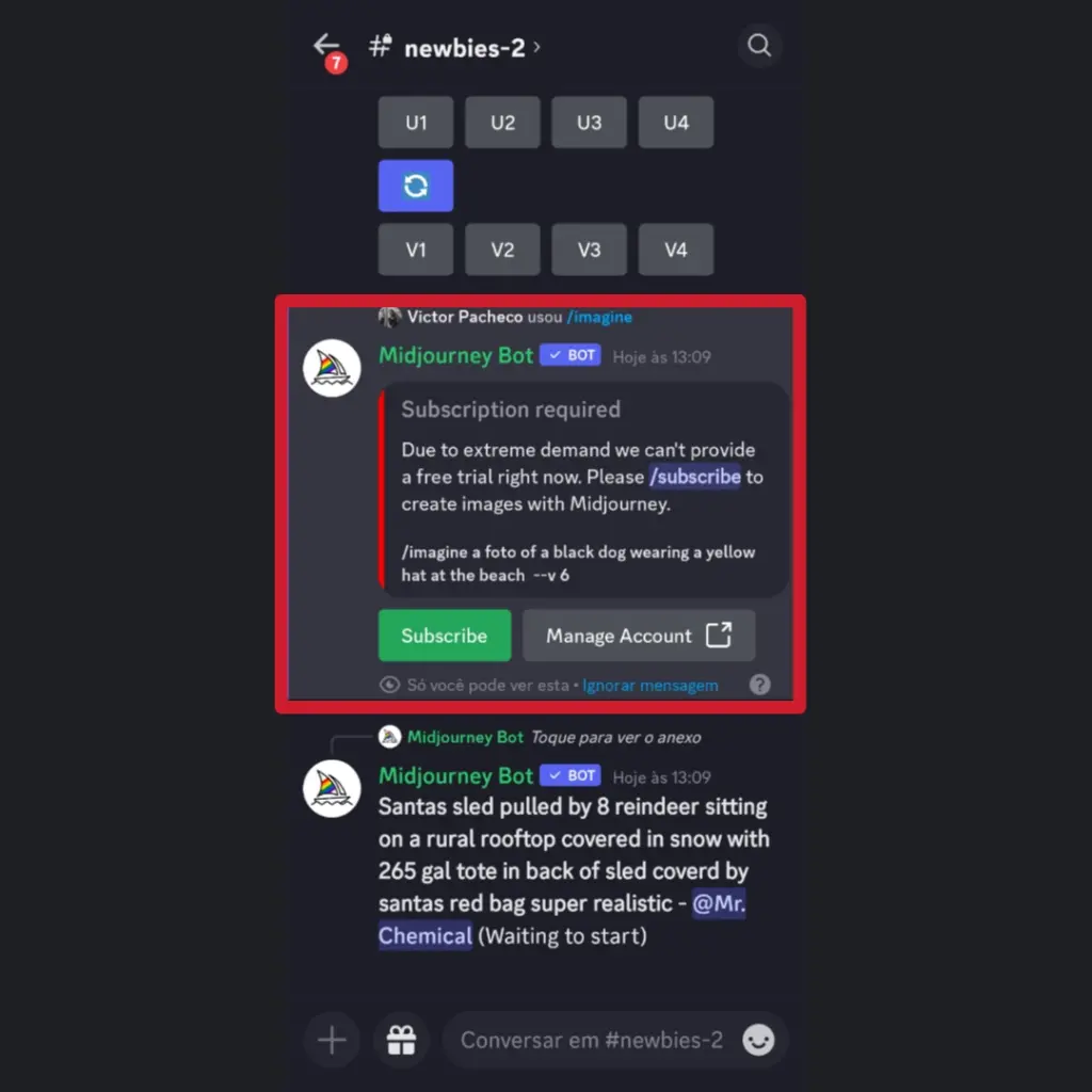 Midjourney v6 é lançado! Veja o que melhorou Ativação do midjourney v6