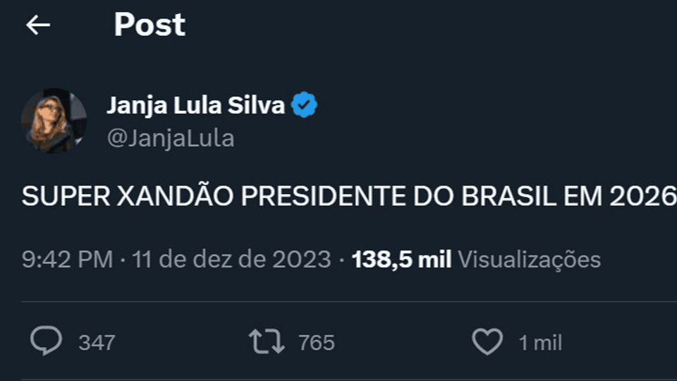 Lula e janja criticam invasão do perfil da primeira-dama no x Invasão do perfil da primeira-dama