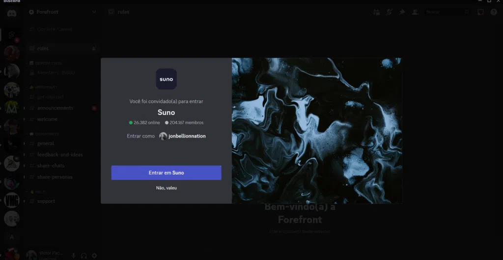 Como criar músicas com inteligência artificial no suno. Ai Discord do suno. Ai para criar músicas