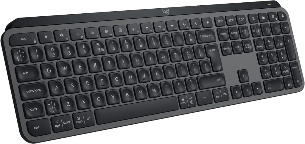 Digite com conforto e precisão com o teclado sem fio logitech mx keys s. Imagem: amazon