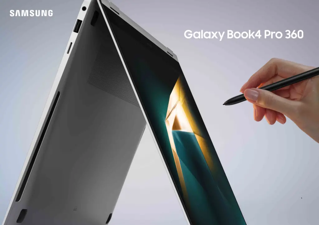 Samsung apresenta linha galaxy book4 com intel core ultra Galaxy book4 pro 360