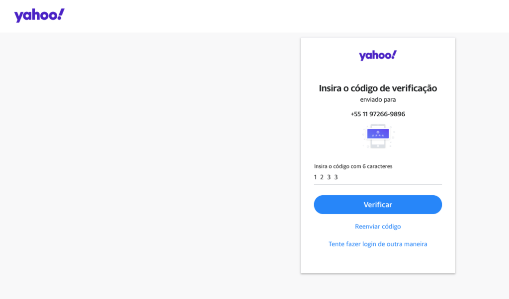 Como recuperar senha de e-mail de forma simples e rápida Print screen do yahoo - (imagem: captura de tela/yahoo)