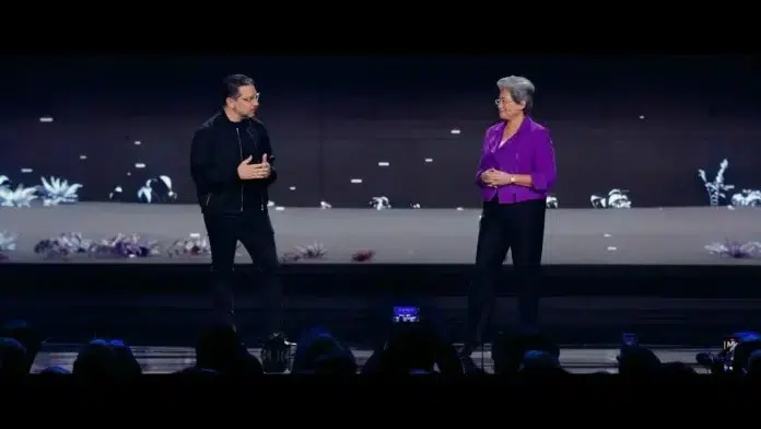 Windows 12 poderá ser lançado em junho (2024) À esquerda, panos panay, chefe do windows. À direita, lisa su, ceo da amd. Ambos os executivos durante um momento da ces 2023. Imagem: techtelegraph