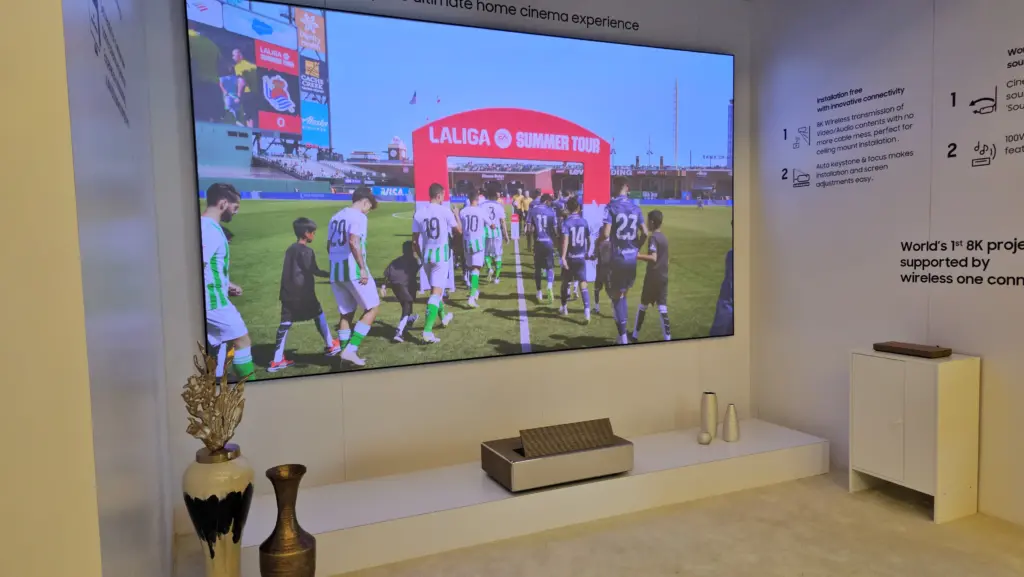 Ces 2024: samsung lança tela microled transparente Projetor 8k sem fio da samsung para a ces 2024